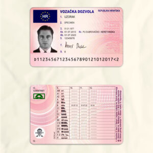 Croatia driver license psd fake template