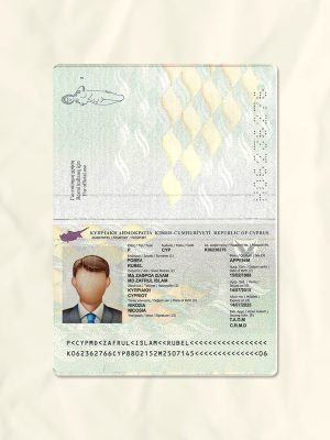 Cyprus passport fake template