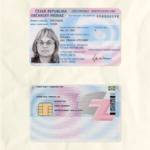 Czech National Identity Card Fake Template