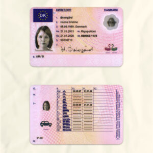 Denmark driver license psd fake template