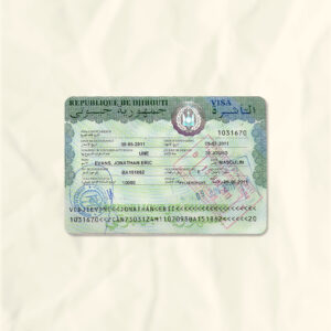 Djibouti passport fake template