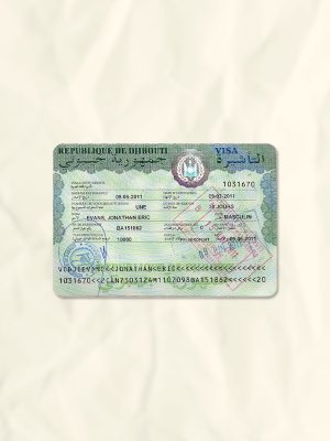 Djibouti passport fake template