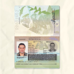 Dominica passport fake template