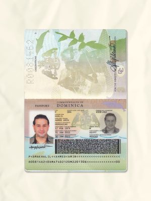 Dominica passport fake template