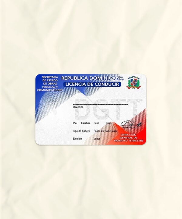 Dominican driver license psd fake template