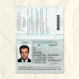 Dominican passport fake template