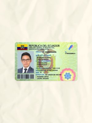 Ecuador National Identity Card Fake Template