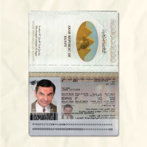 Egypt passport fake template