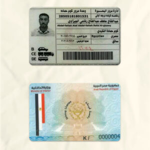 Egypt driver license psd fake template