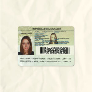 El Salvador passport fake template