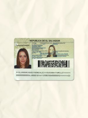 El Salvador passport fake template