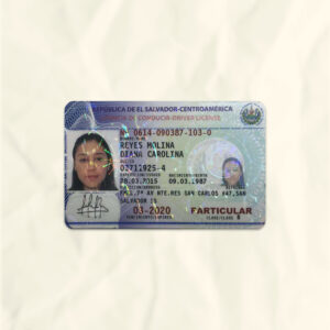 El Salvador driver license psd fake template