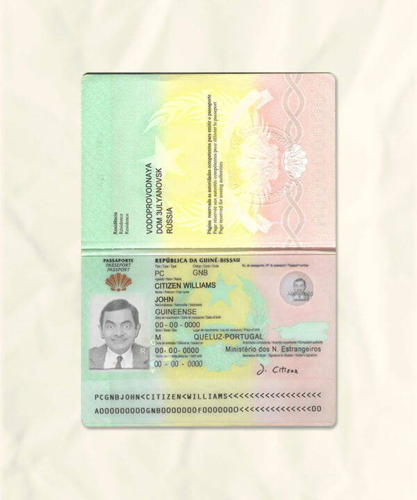 Guinea passport fake template