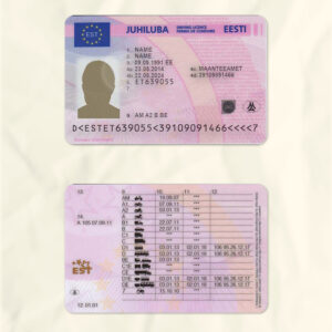 Estonia driver license psd fake template
