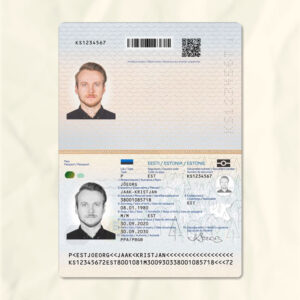 Estonia passport fake template