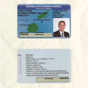 Fiji driver license psd fake template