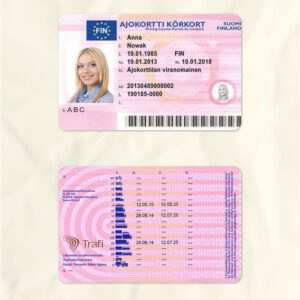Finland driver license psd fake template