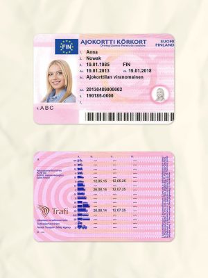 Finland driver license psd fake template