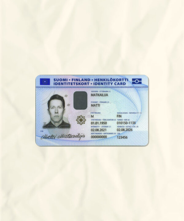 Finland National Identity Card Fake Template
