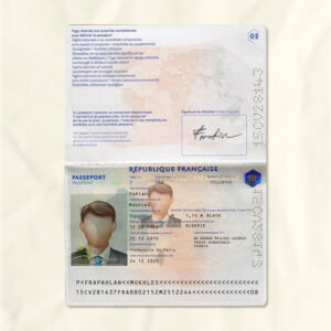 France passport fake template