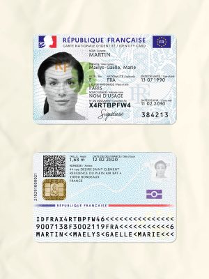 France National Identity Card Fake Template