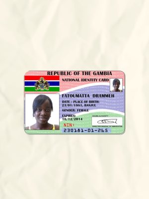 Gambia National Identity Card Fake Template