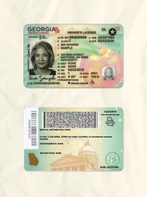 Georgia driver license psd fake template