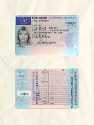 Germany driver license psd fake template