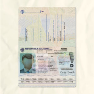 Germany passport fake template