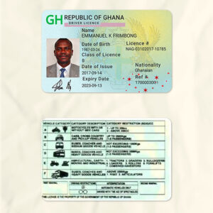 Ghana driver license psd fake template