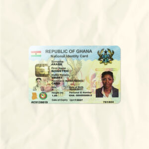Ghana National Identity Card Fake Template