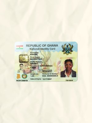 Ghana National Identity Card Fake Template