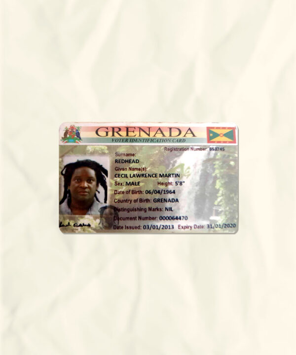 Grenada National Identity Card Fake Template