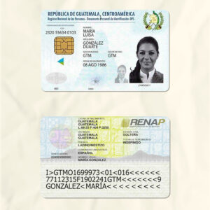 Guatemala National Identity Card Fake Template