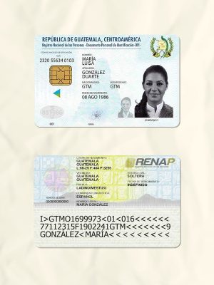 Guatemala National Identity Card Fake Template