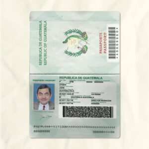 Guatemala passport fake template