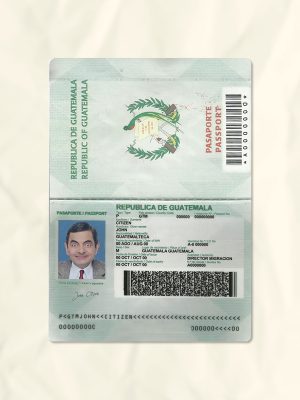 Guatemala passport fake template