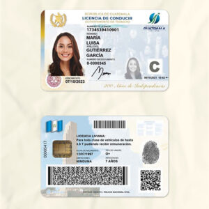 Guatemala driver license psd fake template