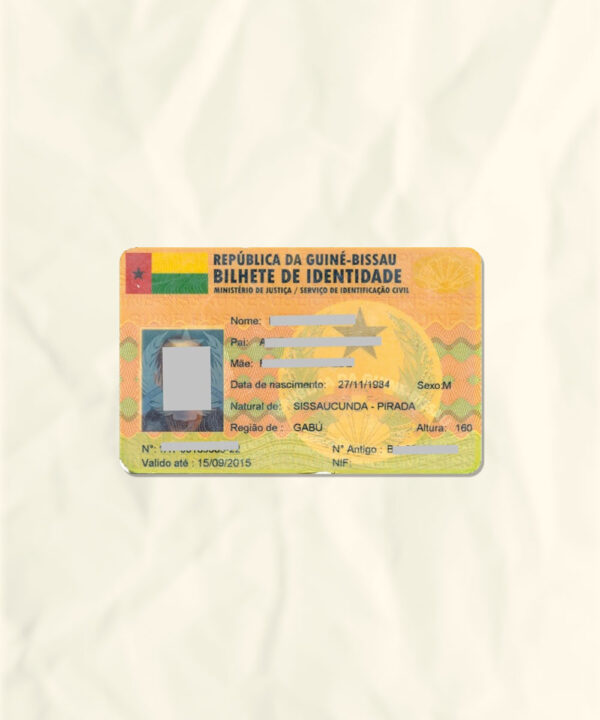 Bissau National Identity Card Fake Template