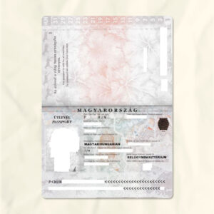 Hungary passport fake template