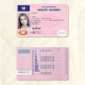 Hungary driver license psd fake template