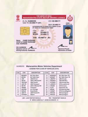 India driver license psd fake template