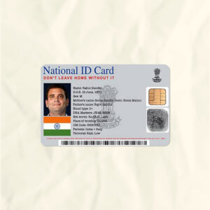 India National Identity Card Fake Template
