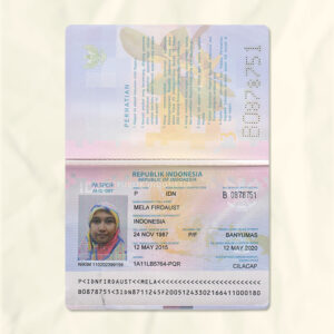 Indonesia passport fake template