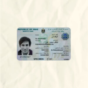 Iraq National Identity Card Fake Template