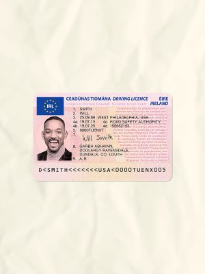 Ireland driver license psd fake template