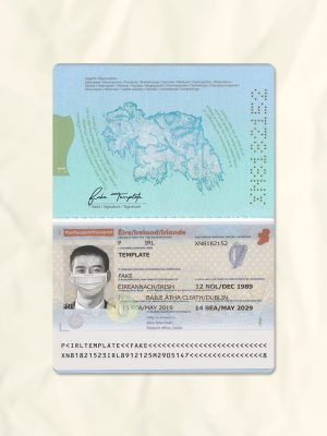 ireland passport fake template