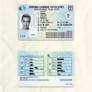 Israel driver license psd fake template
