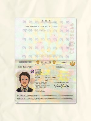 Japan passport fake template