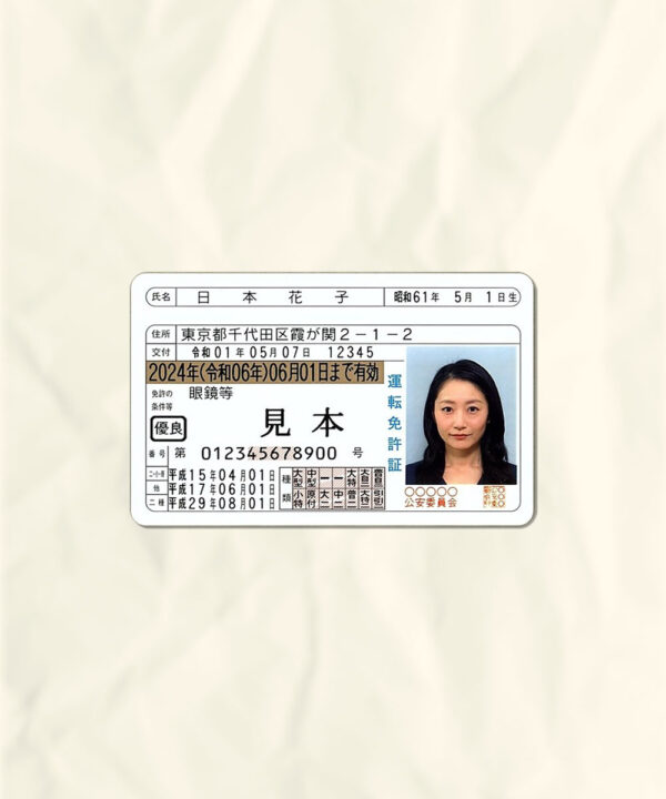 Japan National Identity Card Fake Template